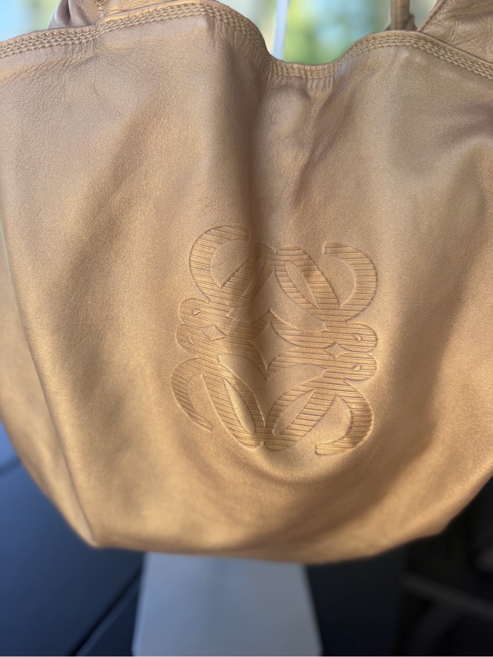 Loewe Nappa Aire Shoulder Bag - Gold Iridescent Leather - Picture 4 of 15